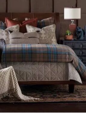 Theo Farmhouse / Country Wool Plaid Duvet Cover Eastern Accents
